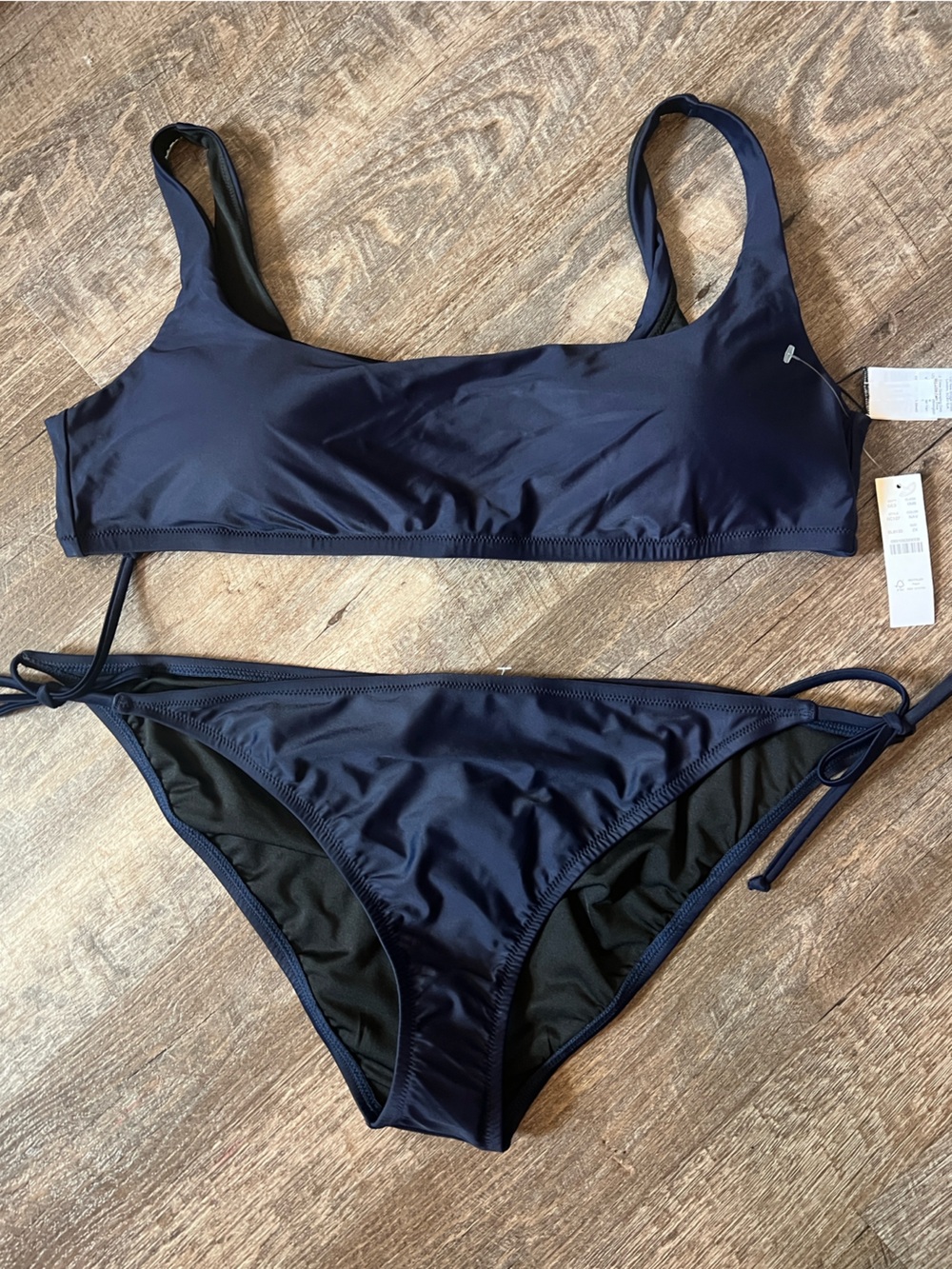 J. Crew Square Neck Bikini Top and Hipster String Bikini Bottom- Size 2X